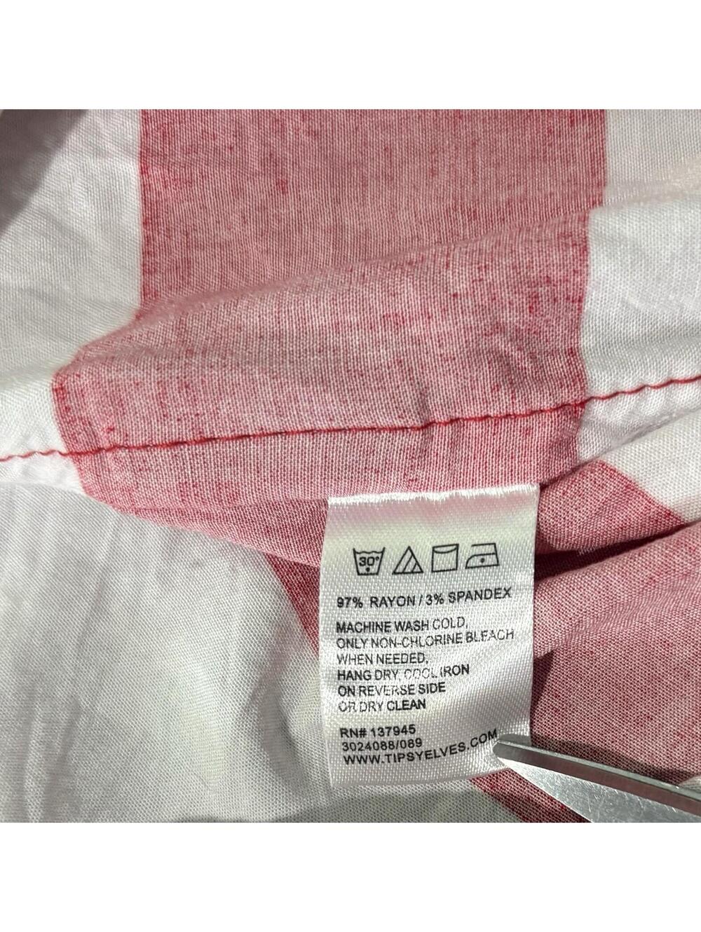 Tipsy Elves Large American Flag Button Down Shirt Memorial Day Fourth of July - Picture 7 of 10